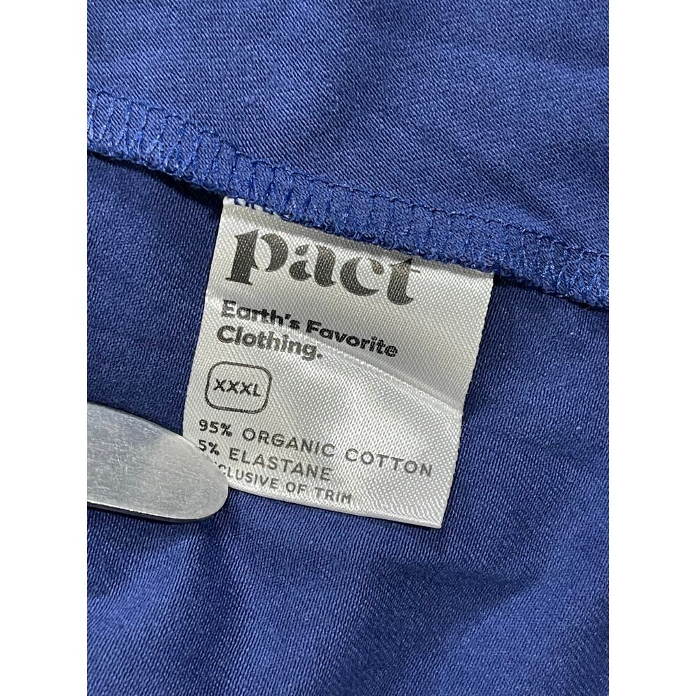 Pact Organic Cotton Fit & Flare Open Back Maxi Dress Navy Blue Size 3XL NWOT - Picture 4 of 11